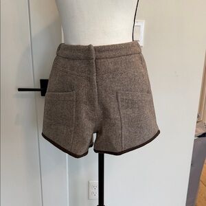 NWT Women's Brown Wool Shorts